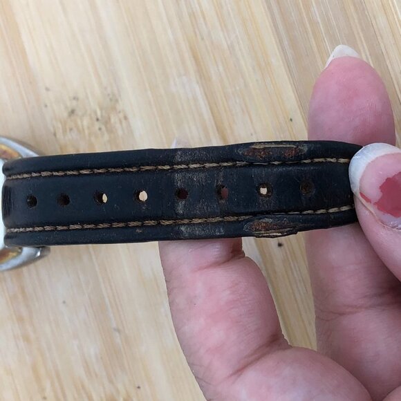 Luger Vintage Watch w/Rounded Rectangular Face & Dark Brown Leather Band - Picture 4 of 7